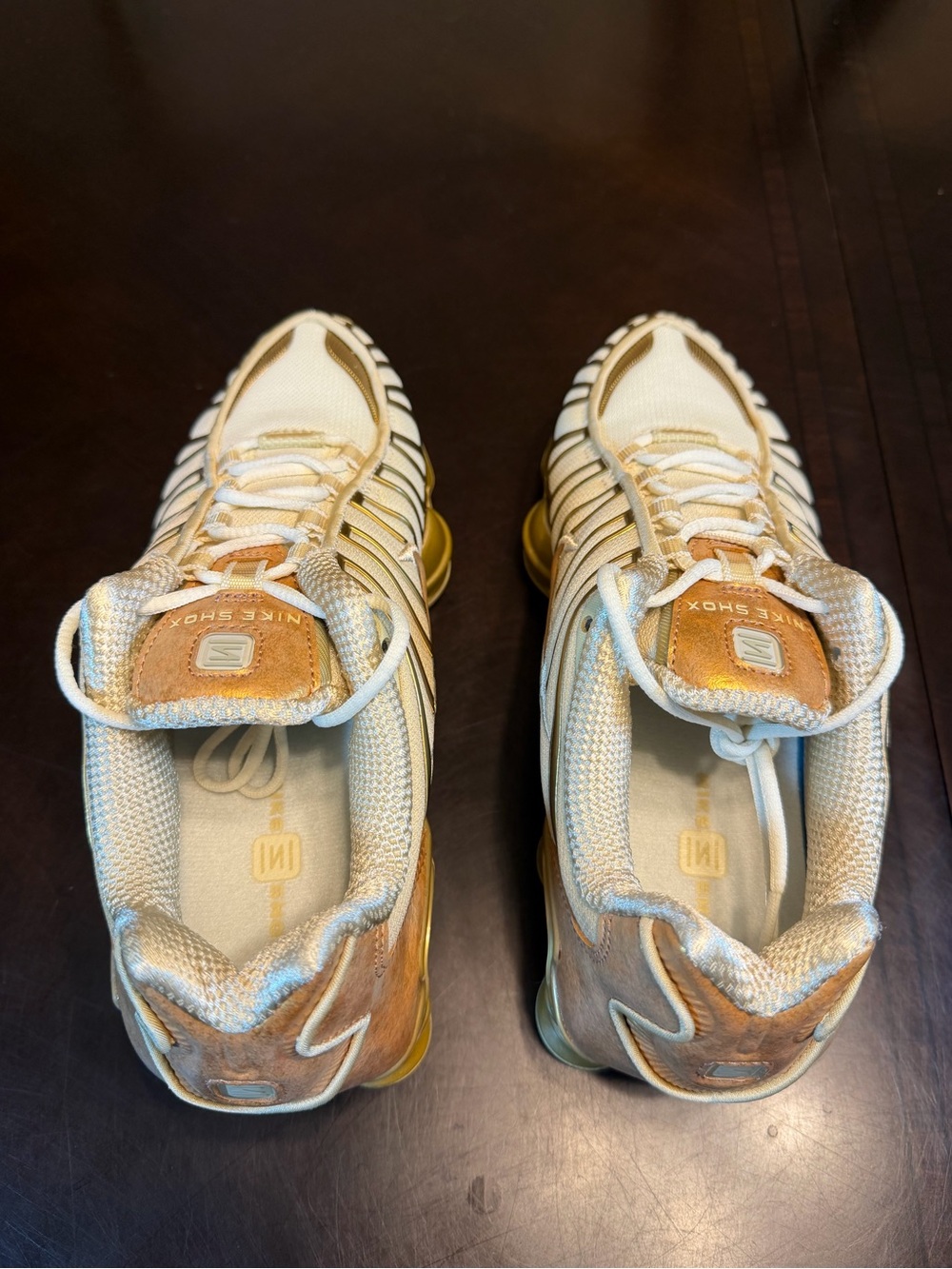 New Nike Shox TL Gold Sneakers Shoes Size US 7 - Picture 12 of 13